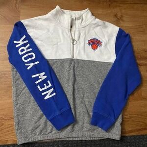 New York KNICKS Womens basketball Tailgate pullover half zip collared M